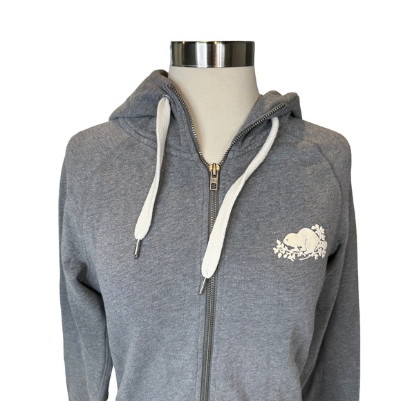 Roots Hoodie Womens Sweatshirt Pockets Long Sleeve Stretch Canada Gray Small - Picture 3 of 12